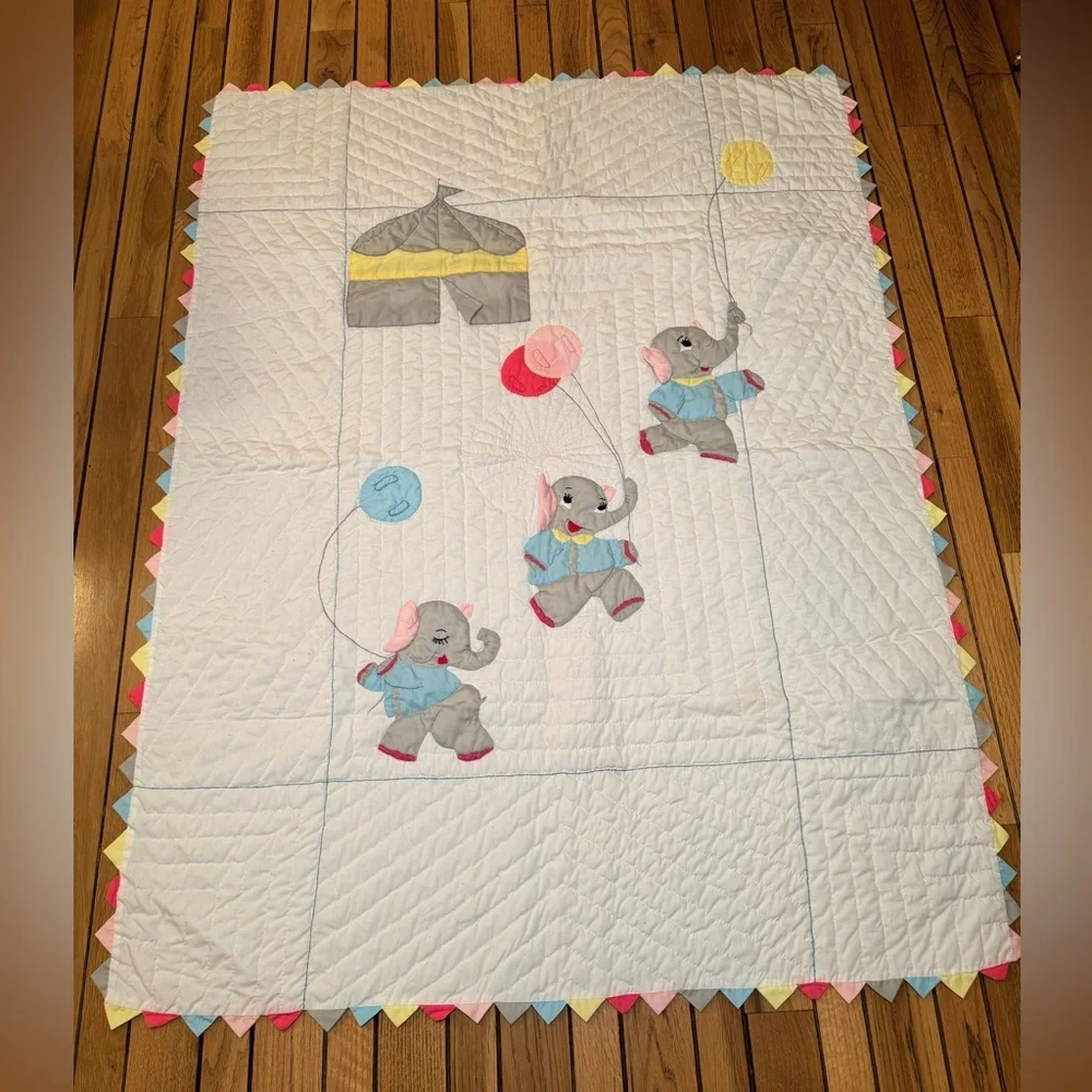 Elephant Themed Quilted Blanket